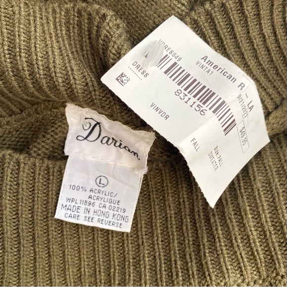 American Rag Vintage Sweater Dress Army Green, Size L, NWT - Picture 2 of 6